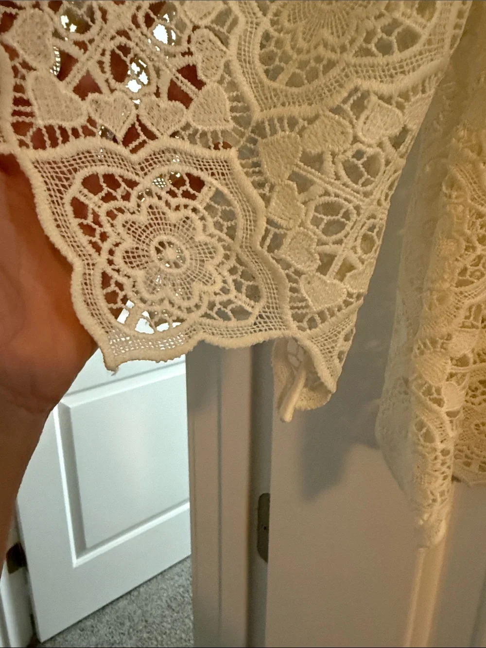 Ruby Rd. Ivory Crochet Lace Open-Front Tunic - Picture 4 of 6